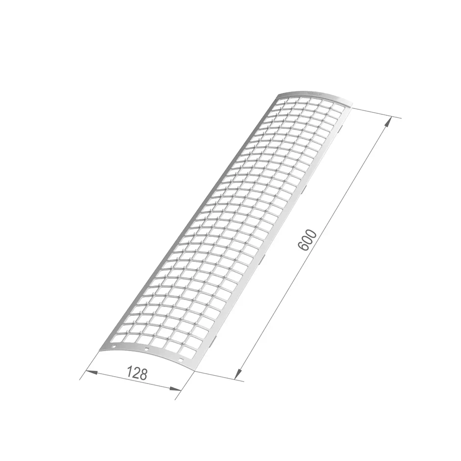 Решетка желоба защитная (0,6 пог.м.)ТН ПВХ, темно-коричневый