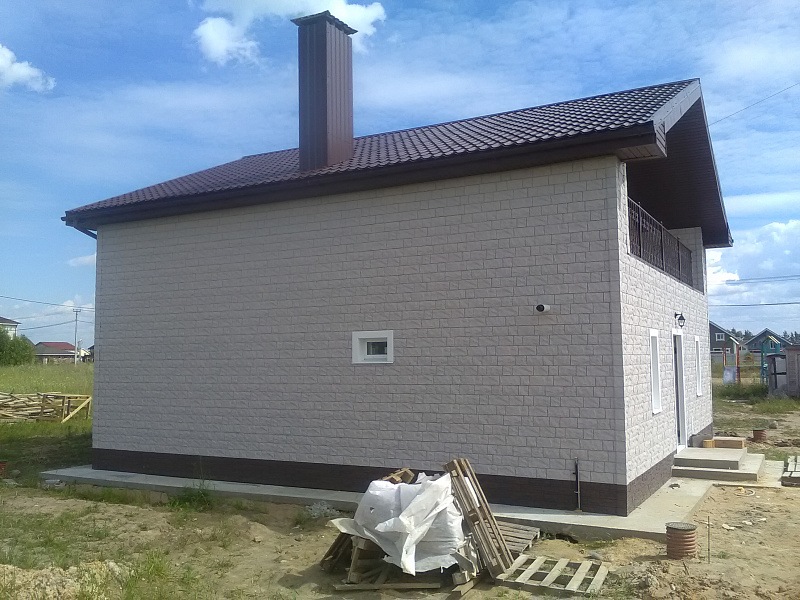 Отделка дома фасадными панелями СНТ Просторы