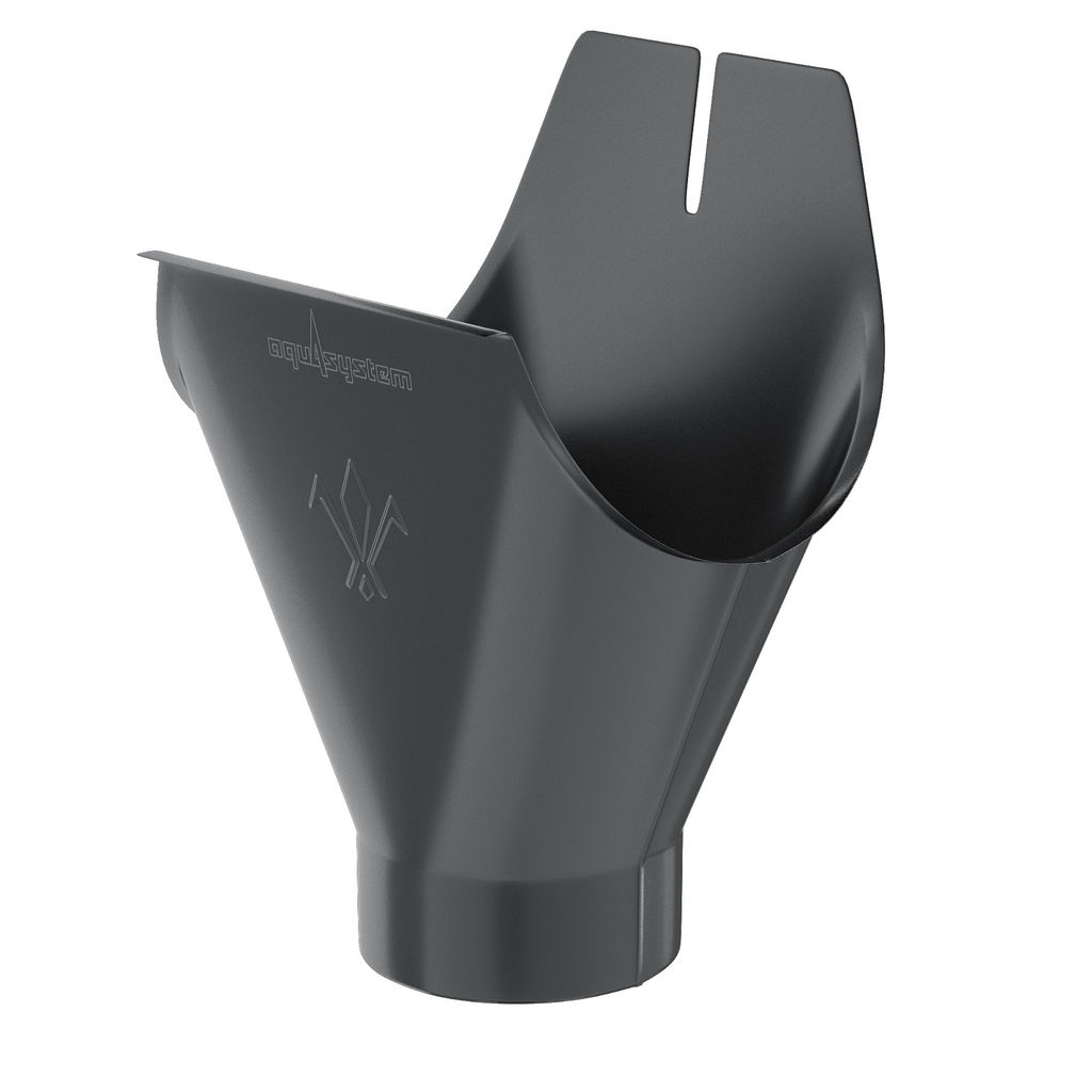 Воронка желоба Aquasystem D 125/90мм RAL7024 PU