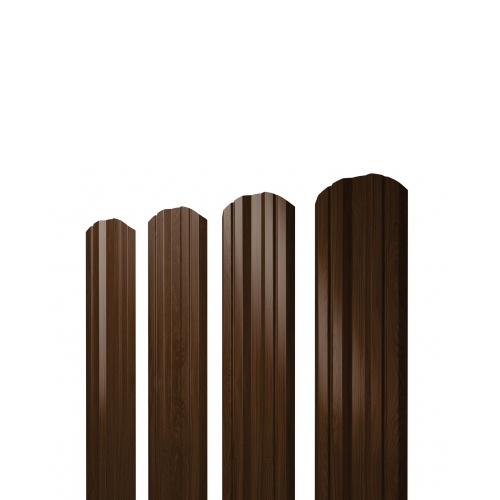 Штакетник Twin Фигурный Grand Line 0,45 Colority Print Choco Wood