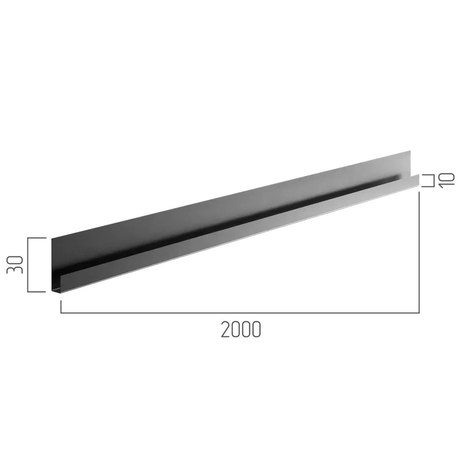 Стартовая планка для фасадных панелей металлическая, 2м (2000х51х10)