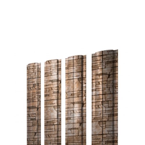Штакетник Полукруглый Slim Grand Line 0,45 Colority Print Sand Stone