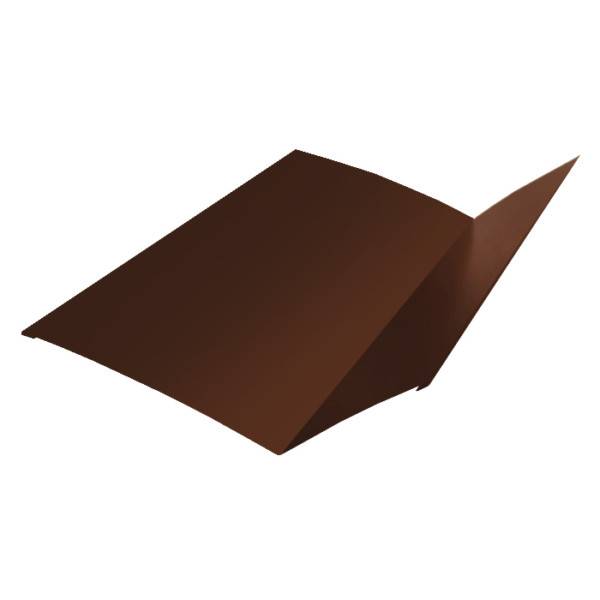Планка примыкания верхняя 0.45 мм 8017 (коричневый) ПЭ (110x125) 2 м