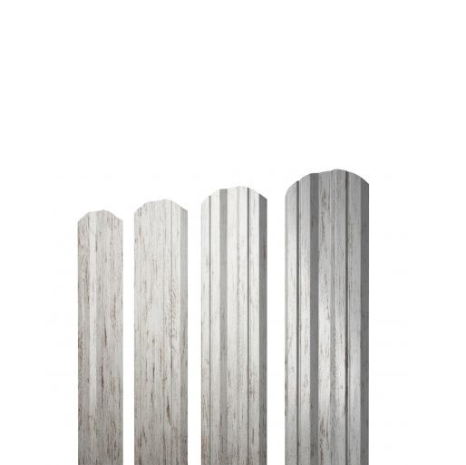 Штакетник Twin Фигурный Grand Line 0,45 Colority Print Snow Wood