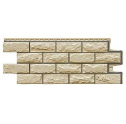 Фасадная панель Grand Line Колотый камень Design Бежевый (шов RAL 7006)