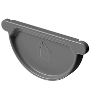 Заглушка желоба Döcke STAL PREMIUM, D125 Графит