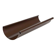 Желоб водосточный 3000 Foramina Freeze D125/100 dark brown (темно-коричневый)