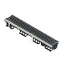 Standart Park Лоток водоотводный пластиковый с решеткой щелевой чугунной (кл. D) PolyMax  Drive 1000х160х136 мм