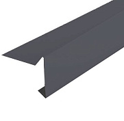 Планка торцевая для гибкой черепицы SHINGLAS (серая RAL 7024)