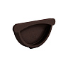 Заглушка желоба Foramina Freeze D125/100 dark brown (тёмно-коричневый)