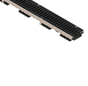 Standart Park Лоток водоотводный пластиковый с решеткой щелевой чугунной (кл. C) PolyMax  Drive 1000х160х76 мм