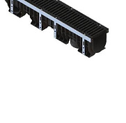 Standart Park Лоток водоотводный пластиковый с решеткой щелевой чугунной (кл. D) PolyMax  Drive 1000х210х216 мм