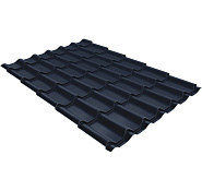 Металлочерепица Grand Line Classic 0,5 Satin Matt TX RAL 7024 мокрый асфальт