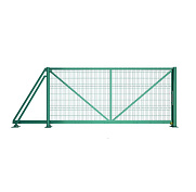 Ворота откатные вправо Grand Line Profi 2,03x6,0 RAL 6005 (зеленый)