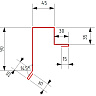 Торцевая планка (20/100/65/35 мм), длина 2 метра GreenCoat Pural BT