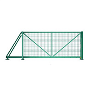 Ворота откатные влево Grand Line Profi 2,03x5,0 RAL 6005 (зеленый)