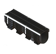 Standart Park Лоток водоотводный пластиковый с решеткой щелевой чугунной (кл. C) PolyMax Drive 1000х260х316 мм