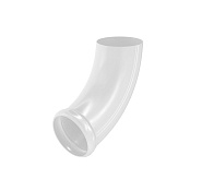 Отвод трубы декорированный Aquasystem PU, 125/90 RAL9003